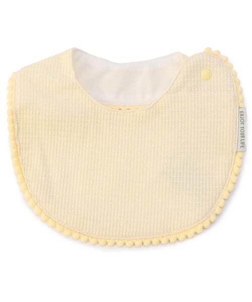 BREEZE(ブリーズ)の「カラフルワッフルスタイ(スタイ/よだれかけ・キッズ・ミント/アイボリー/ピンク/ブラウン/ネイビー・90)」の2枚目の写真