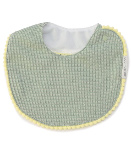 BREEZE(ブリーズ)の「カラフルワッフルスタイ(スタイ/よだれかけ・キッズ・ミント/アイボリー/ピンク/ブラウン/ネイビー・90)」の3枚目の写真