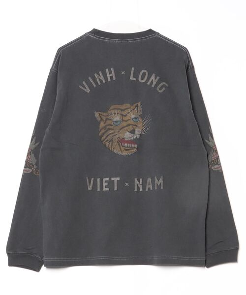HOUSTON(ヒューストン)の「HOUSTON / PIGMENT US COTTON L/S TEE / 22274/ 22275(Tシャツ/カットソー・メンズ・ブラック/ブラック系その他/ホワイト系その他2/ホワイト系その他・X-LARGE/LARGE)」の8枚目の写真