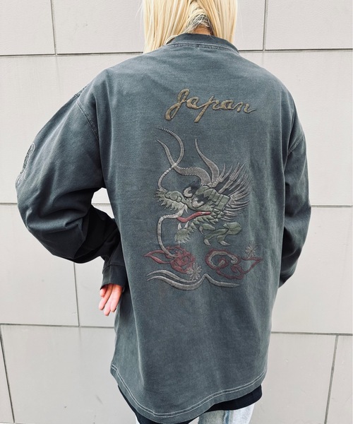 HOUSTON(ヒューストン)の「HOUSTON / PIGMENT US COTTON L/S TEE / 22274/ 22275(Tシャツ/カットソー・メンズ・ブラック/ブラック系その他/ホワイト系その他2/ホワイト系その他・X-LARGE/LARGE)」の21枚目の写真