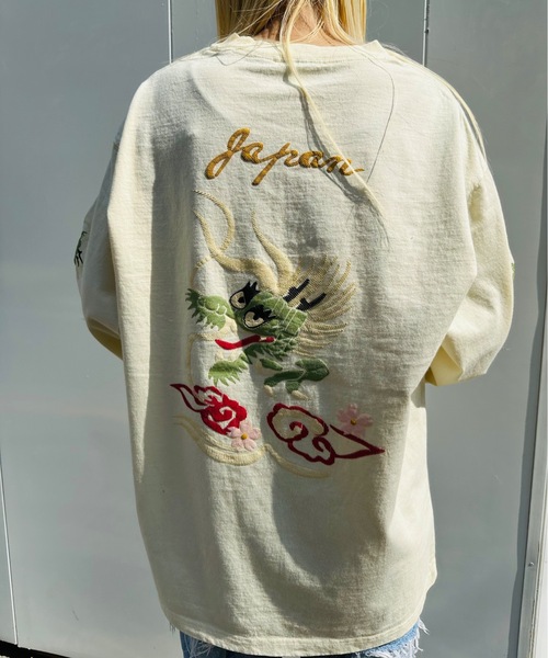 HOUSTON(ヒューストン)の「HOUSTON / PIGMENT US COTTON L/S TEE / 22274/ 22275(Tシャツ/カットソー・メンズ・ブラック/ブラック系その他/ホワイト系その他2/ホワイト系その他・X-LARGE/LARGE)」の14枚目の写真