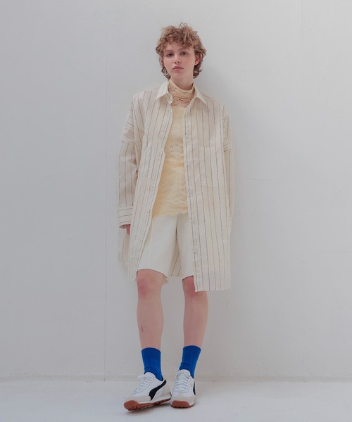 DRESSLAVE(ドレスレイブ)の「pinstripe big shirt(ピンストライプ柄ビッグシャツ)(シャツ/ブラウス・レディース・ベージュ・38)」の10枚目の写真