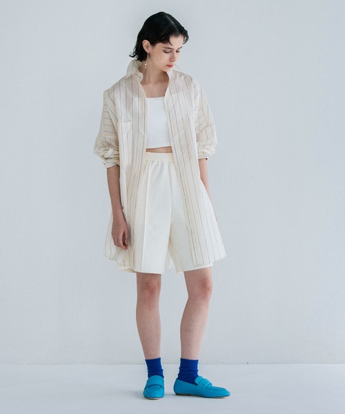 DRESSLAVE(ドレスレイブ)の「pinstripe big shirt(ピンストライプ柄ビッグシャツ)(シャツ/ブラウス・レディース・ベージュ・38)」の16枚目の写真
