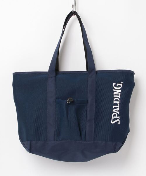 SPALDING(スポルディング)の「【SPALDING/スポルディング】SPD AIRMESH BASIC TOTE BAG / メッシュトートバッグ(ショルダーバッグ・メンズ・ブラック/ワイン/ネイビー・FREE)」の3枚目の写真