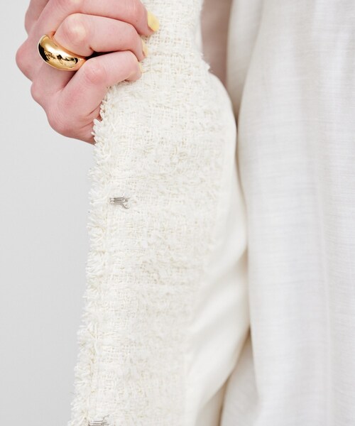 cloenc（クロエンス）の「ツイードジレベスト（ベスト・レディース・ホワイト系その他4/ネイビー系3・02）」の9枚目の写真