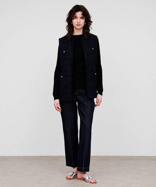 cloenc（クロエンス）の「ツイードジレベスト（ベスト・レディース・ホワイト系その他4/ネイビー系3・02）」の10枚目の写真