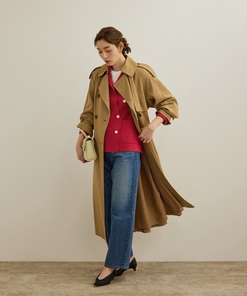 ROPE'（ロペ）の「シルクコットン総針ニットジャケット/イージーケア（テーラードジャケット・レディース・オフホワイト/レッド/ネイビー・FREE）」の21枚目の写真