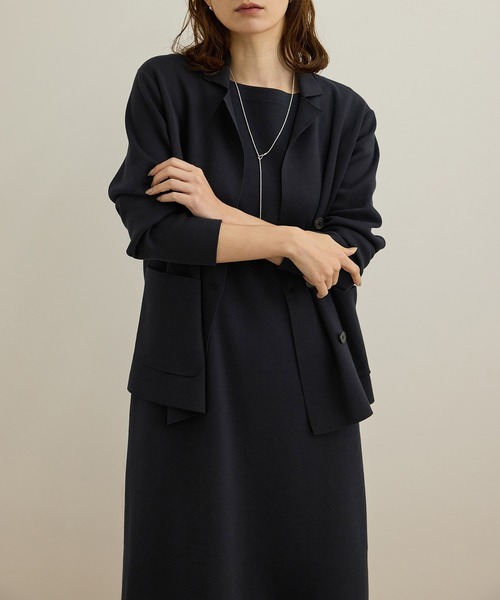 ROPE'（ロペ）の「シルクコットン総針ニットジャケット/イージーケア（テーラードジャケット・レディース・オフホワイト/レッド/ネイビー・FREE）」の15枚目の写真