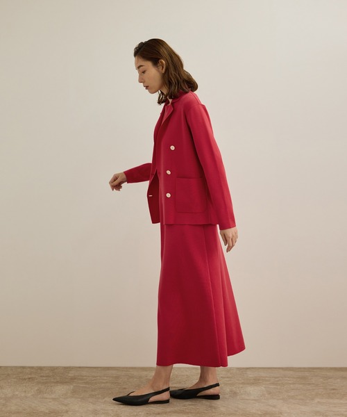 ROPE'（ロペ）の「シルクコットン総針ニットジャケット/イージーケア（テーラードジャケット・レディース・オフホワイト/レッド/ネイビー・FREE）」の7枚目の写真