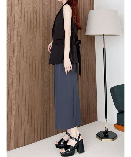 MERCURYDUO（マーキュリーデュオ）の「バックリボンジレ（ベスト・レディース・アイボリー/ブラック・MEDIUM/SMALL）」の9枚目の写真