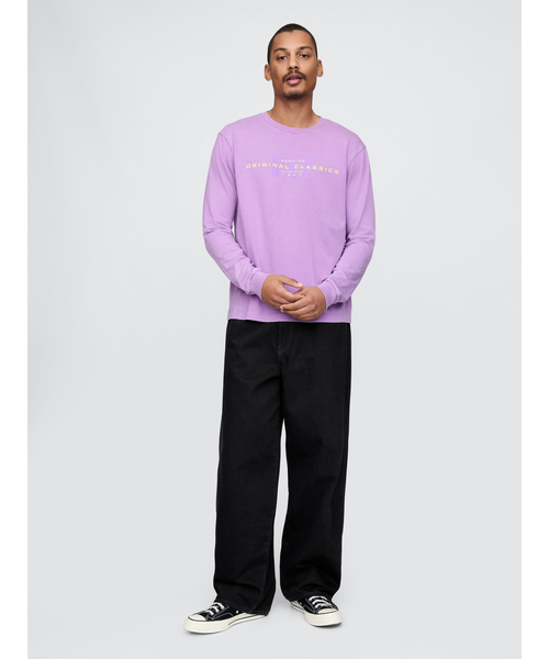 セール】Gapロゴ Tシャツ 長袖(ユニセックス)（Tシャツ