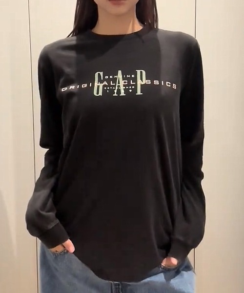セール】Gapロゴ Tシャツ 長袖(ユニセックス)（Tシャツ