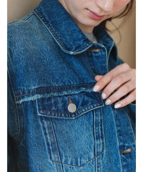 SOPH ソフ ノーカラーデニムジャケット サイズ：L SOPH ソフ ノーカラーデニムジャケット サイズ：L