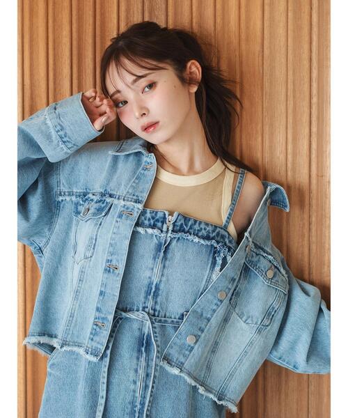 SOPH ソフ ノーカラーデニムジャケット サイズ：L