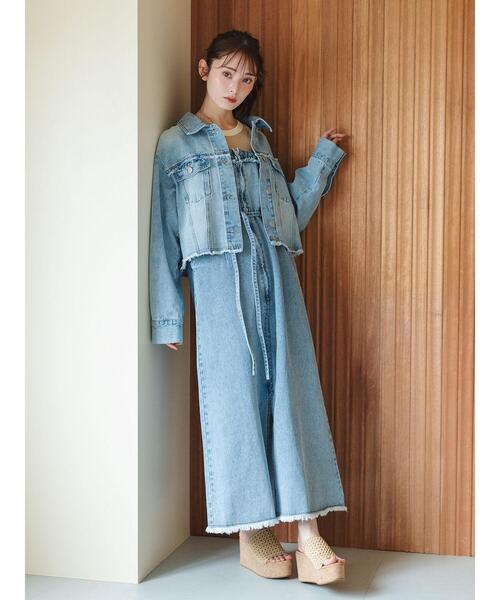 SOPH ソフ ノーカラーデニムジャケット サイズ：L