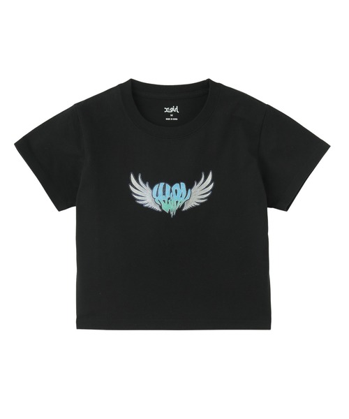 セール】HEART WING SHINY LOGO S/S CROPPED TEE（Tシャツ