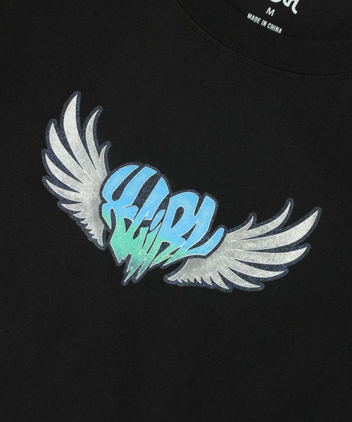 90 Logo Girl Cropped Tee Mサイズ Tシャツ セール】HEART WING SHINY LOGO S/S CROPPED TEE（Tシャツ