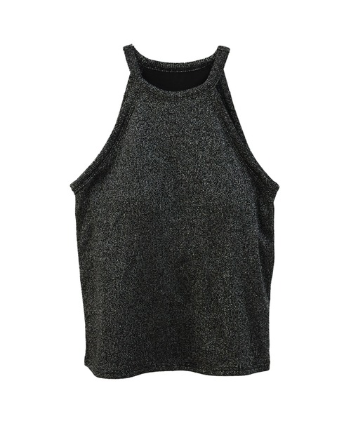 Reurie'（レウリィ）の「【ZOZO限定】ホルターネックタンクトップ／ カップ付き インナー キャミソール アメスリ シンプル 重ね着 レイヤード 肌見せ（タンクトップ・レディース・ピンク/ブラック・FREE）」の8枚目の写真