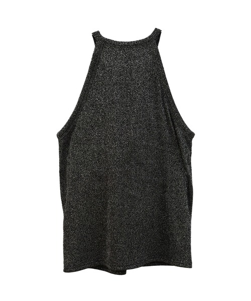 Reurie'（レウリィ）の「【ZOZO限定】ホルターネックタンクトップ／ カップ付き インナー キャミソール アメスリ シンプル 重ね着 レイヤード 肌見せ（タンクトップ・レディース・ピンク/ブラック・FREE）」の9枚目の写真