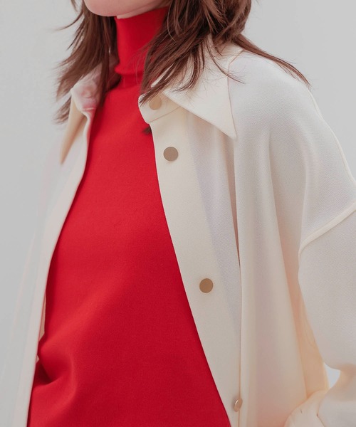 DRESSLAVE(ドレスレイブ)の「spongy georgette shirts(スポンジージョーゼットシャツ)(シャツ/ブラウス・レディース・ホワイト/ネイビー・38)」の17枚目の写真