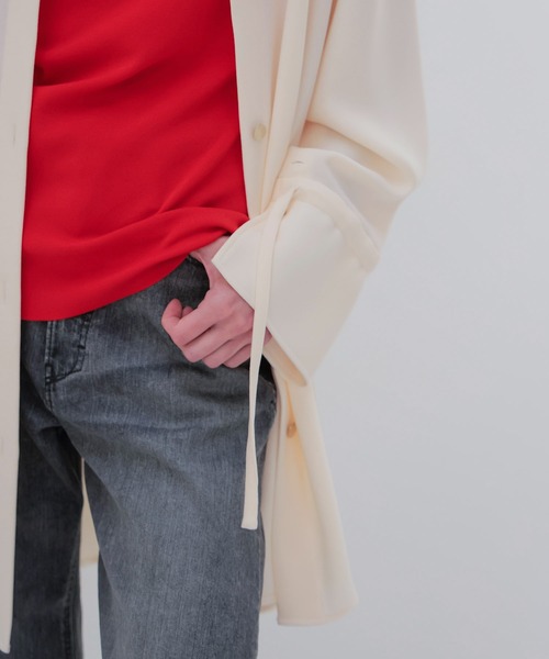 DRESSLAVE(ドレスレイブ)の「spongy georgette shirts(スポンジージョーゼットシャツ)(シャツ/ブラウス・レディース・ホワイト/ネイビー・38)」の3枚目の写真