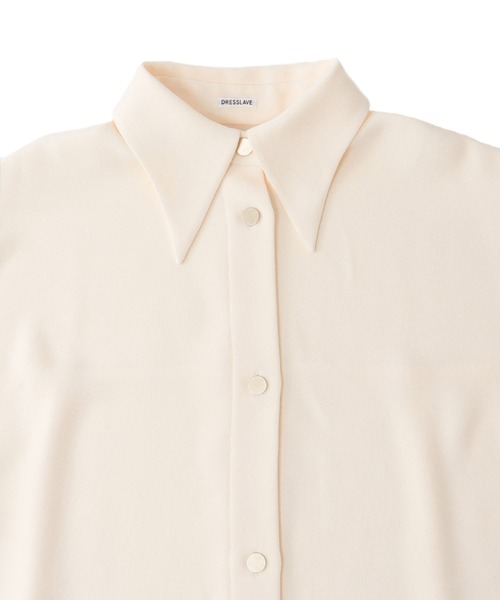 DRESSLAVE(ドレスレイブ)の「spongy georgette shirts(スポンジージョーゼットシャツ)(シャツ/ブラウス・レディース・ホワイト/ネイビー・38)」の8枚目の写真