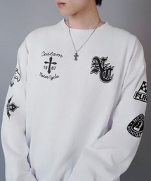 SPINNS(スピンズ)の「袖ロゴ長袖ロンT/クロスロゴワッペン(Tシャツ/カットソー・レディース)」