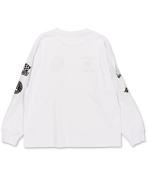 SPINNS（スピンズ）の「袖ロゴ長袖ロンT/クロスロゴワッペン（Tシャツ/カットソー・メンズ・ブラック/ホワイト・ONESIZE）」の5枚目の写真