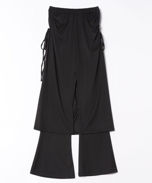 CLANE(クラネ)の「CLANE PANTS LAYRED SIDE SHIRRING SKIRT(その他パンツ・レディース・ブラック/ベージュ・1/2)」の3枚目の写真