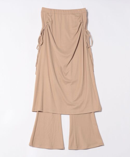 CLANE(クラネ)の「CLANE PANTS LAYRED SIDE SHIRRING SKIRT(その他パンツ・レディース・ブラック/ベージュ・1/2)」の7枚目の写真
