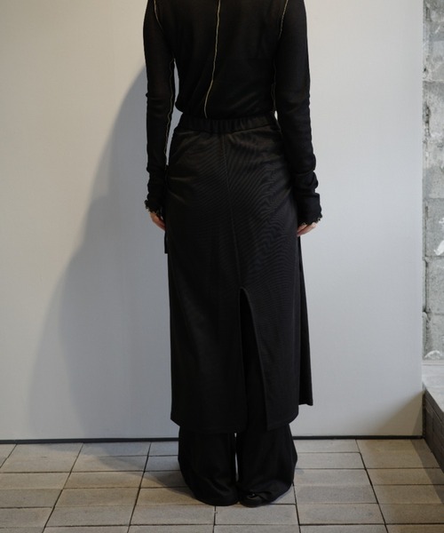 CLANE(クラネ)の「CLANE PANTS LAYRED SIDE SHIRRING SKIRT(その他パンツ・レディース・ブラック/ベージュ・1/2)」の6枚目の写真
