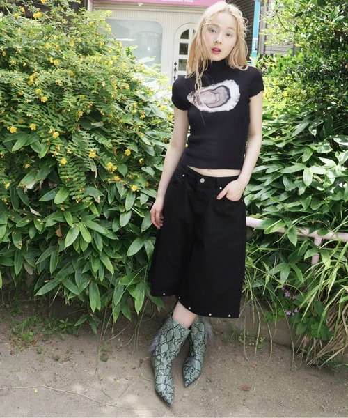 pleatsed print tops / プリーツプリントトップス（Tシャツ