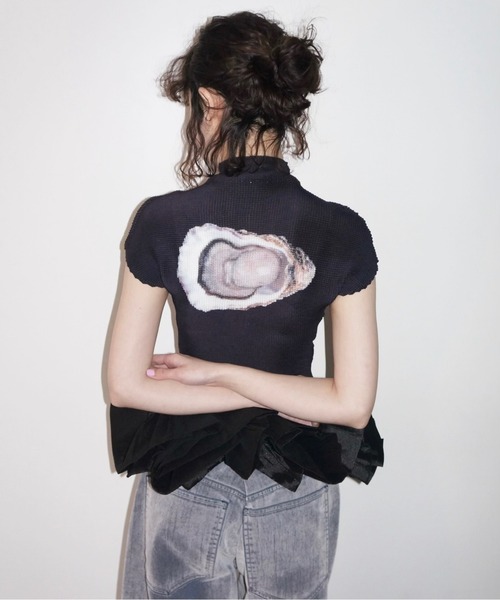 格安SALEスタート！ pleatsed print プリーツプリントトップス（Tシャツ / tops トップス