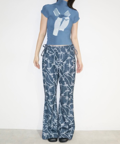 pleatsed print tops / プリーツプリントトップス（Tシャツ