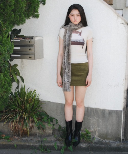 musubore（ムスボレ）の「pleatsed print tops / プリーツ