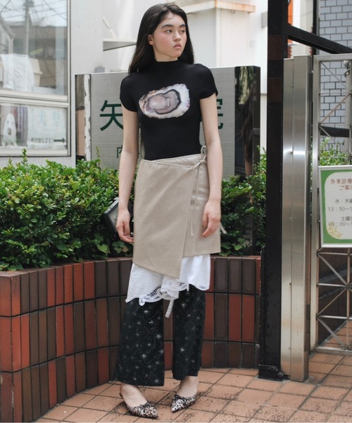 musubore（ムスボレ）の「pleatsed print tops / プリーツ