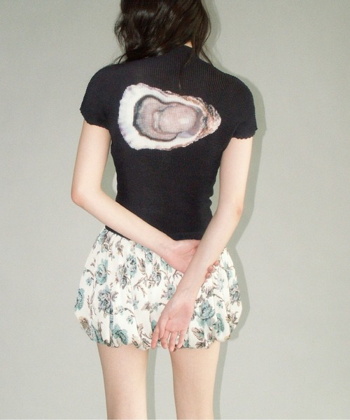 MUSUBORE オイスタープリント 半袖Tシャツ 2026年最新】musubore レディース 半袖(Tシャツ) Tシャツ・カットソー