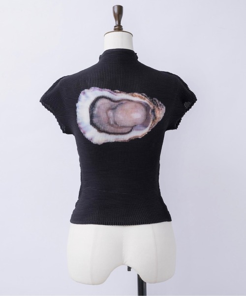 musubore（ムスボレ）の「pleated print tops / プリーツプリントトップス（Tシャツ/カットソー・レディース・ブラック/ネイビー/アイボリー・FREE）」の18枚目の写真