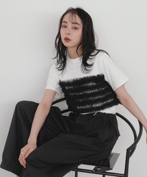 フリルチュールビスチェTシャツ