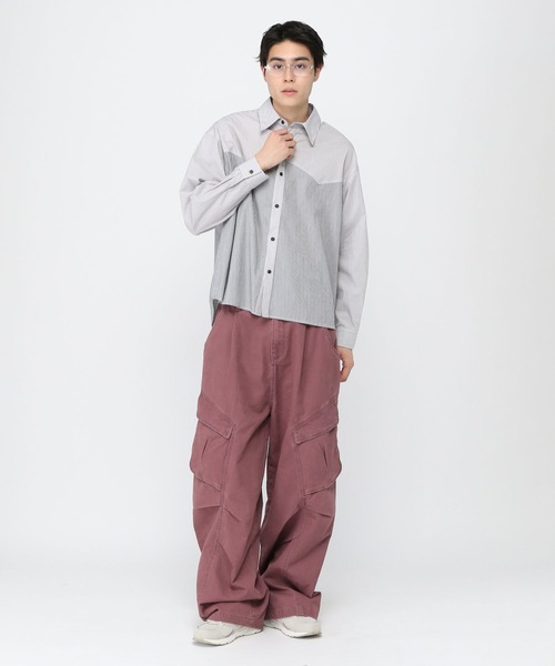 3.3 Field Trip (3.3フィールドトリップ)の「3.3 Field Trip/ツイルワイドカーゴパンツ(カーゴパンツ・メンズ・ピンク/チャコール/ネイビー・SMALL/MEDIUM/LARGE)」の20枚目の写真