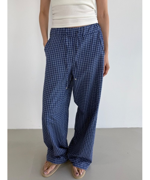 Didot.showroom(ディドット ショールーム)の「【DIDOT.】チェックイージーパンツ(その他パンツ・レディース・ブラック/ブルーグレー/クリーム/ブルー/アイボリー・FREE)」の5枚目の写真