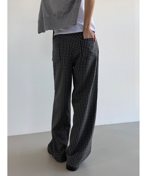 Didot.showroom(ディドット ショールーム)の「【DIDOT.】チェックイージーパンツ(その他パンツ・レディース・ブラック/ブルーグレー/クリーム/ブルー/アイボリー・FREE)」の9枚目の写真