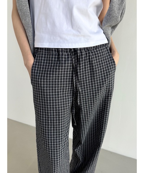 Didot.showroom(ディドット ショールーム)の「【DIDOT.】チェックイージーパンツ(その他パンツ・レディース・ブラック/ブルーグレー/クリーム/ブルー/アイボリー・FREE)」の8枚目の写真