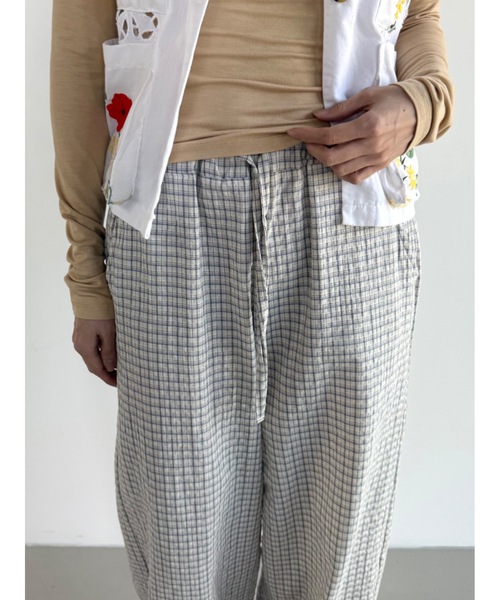 Didot.showroom(ディドット ショールーム)の「【DIDOT.】チェックイージーパンツ(その他パンツ・レディース・ブラック/ブルーグレー/クリーム/ブルー/アイボリー・FREE)」の19枚目の写真