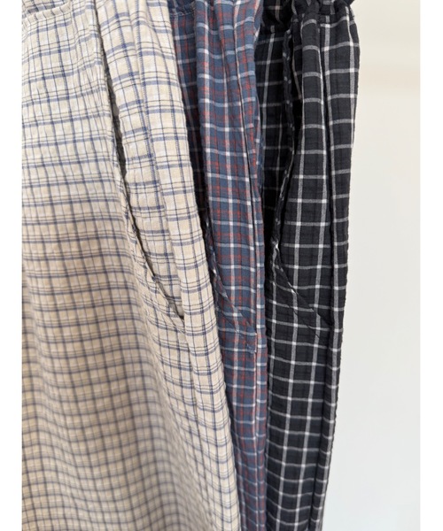 Didot.showroom(ディドット ショールーム)の「【DIDOT.】チェックイージーパンツ(その他パンツ・レディース・ブラック/ブルーグレー/クリーム/ブルー/アイボリー・FREE)」の6枚目の写真