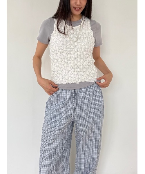 Didot.showroom(ディドット ショールーム)の「【DIDOT.】チェックイージーパンツ(その他パンツ・レディース・ブラック/ブルーグレー/クリーム/ブルー/アイボリー・FREE)」の22枚目の写真