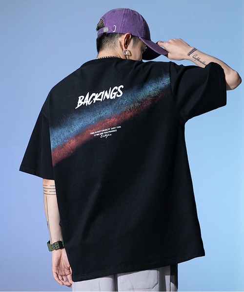 JOHNNY WOLF(ジョニーウルフ)の「PATRICIO バックプリント ルーズ Tシャツ(Tシャツ/カットソー・メンズ・ホワイト/ブルー/ブラック・M/L/XL)」の5枚目の写真