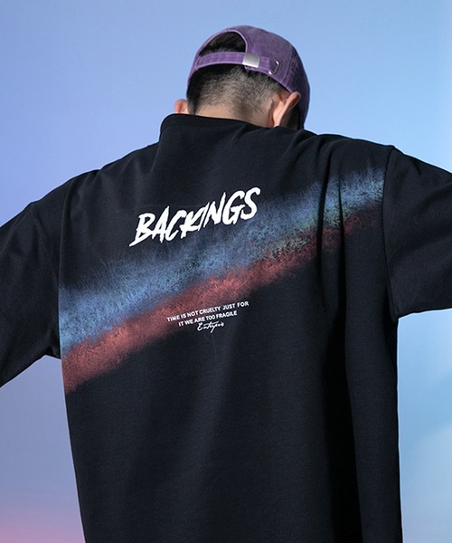 JOHNNY WOLF(ジョニーウルフ)の「PATRICIO バックプリント ルーズ Tシャツ(Tシャツ/カットソー・メンズ・ホワイト/ブルー/ブラック・M/L/XL)」の6枚目の写真