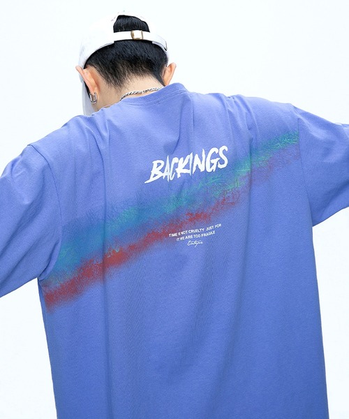 JOHNNY WOLF(ジョニーウルフ)の「PATRICIO バックプリント ルーズ Tシャツ(Tシャツ/カットソー・メンズ・ホワイト/ブルー/ブラック・M/L/XL)」の11枚目の写真