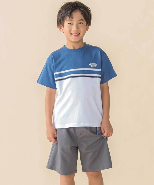 BeBe Petits Pois Vert（ベベプチポワヴェール）の「【速乾】配色フラップ水陸両用ハーフパンツ(95~150cm)（その他パンツ・キッズ・グリーン系その他/グレー系その他・130cm/95cm/100cm/120cm/140cm/110cm/150cm）」の5枚目の写真